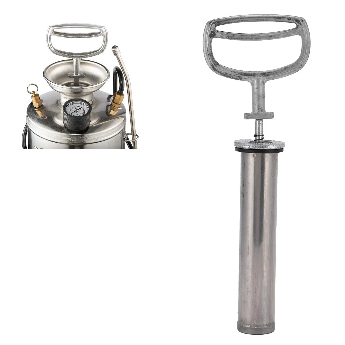 Pompe à main en acier inoxydable pour pulvérisateur de 4 L - Pompage facile et durable