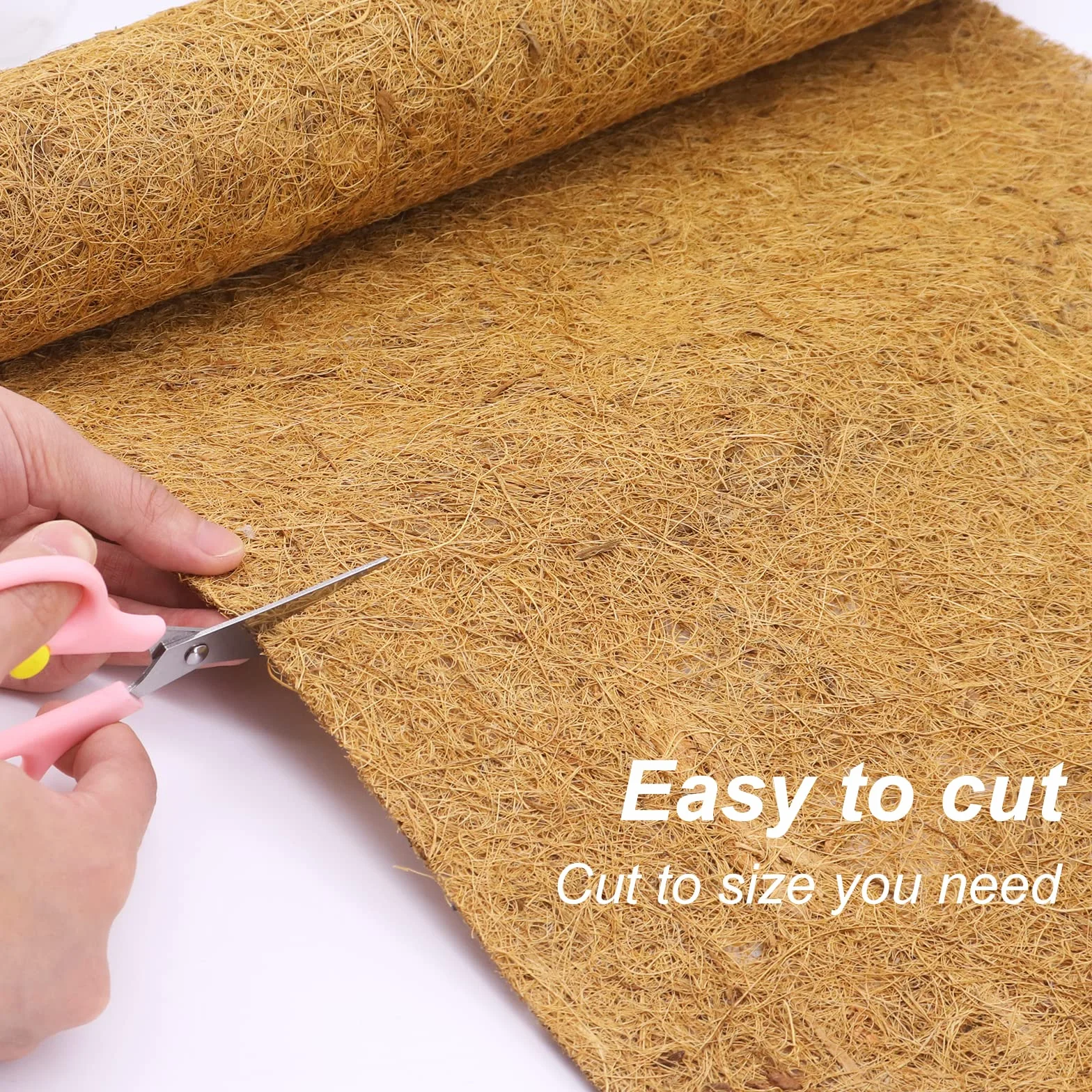 Coco Liner Rouleau de revêtement en Fibre de Coco pour Panier à Suspendre, Remplissage de Pot de Fleurs, Tapis de Culture en Noix de Coco épais pour jardinières,Reptiles (300 x 40 cm)