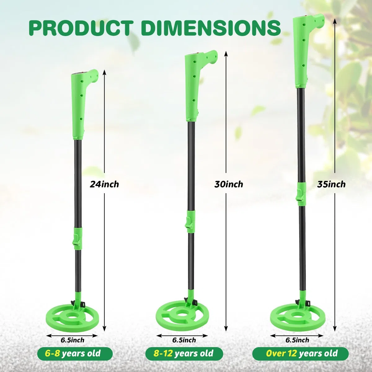 Détecteur de Métaux pour Enfants, Haute précision, écran LCD, Bobine étanche IP65, Manche Réglable 73-93 cm, Léger 600g, Détecteur d'or pour Enfants pour l'exploration en