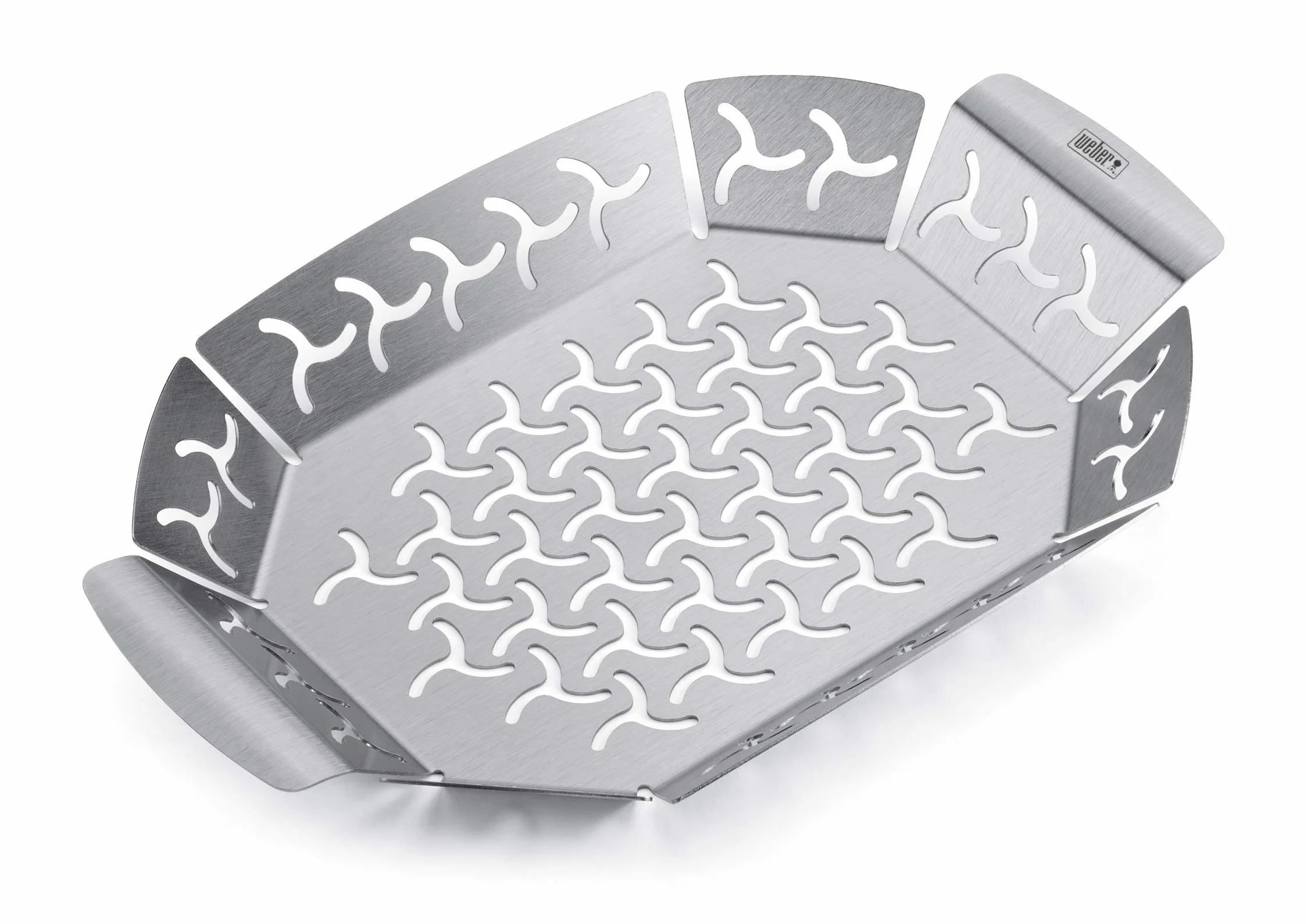 Weber Panier à Griller Premium - Petit (27 x 19cm), Panier à Griller en Acier Inoxydable, résistant à la Chaleur, Passe au Lave-Vaisselle, adapté à Tous Types de barbecues - Argent (6677)