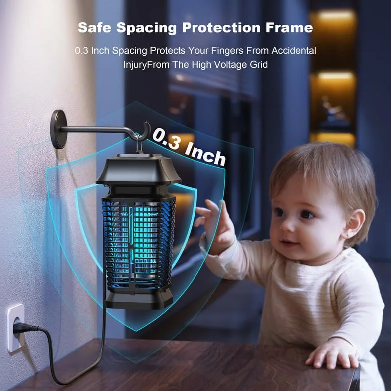 Lampe Anti Moustique, 20W UV Piege a Mouche Puissante, IPX4 Wasserdicht, Protection Contre Les Moucherons, Mosquito et Insectes pour Intérieur et Extérieur