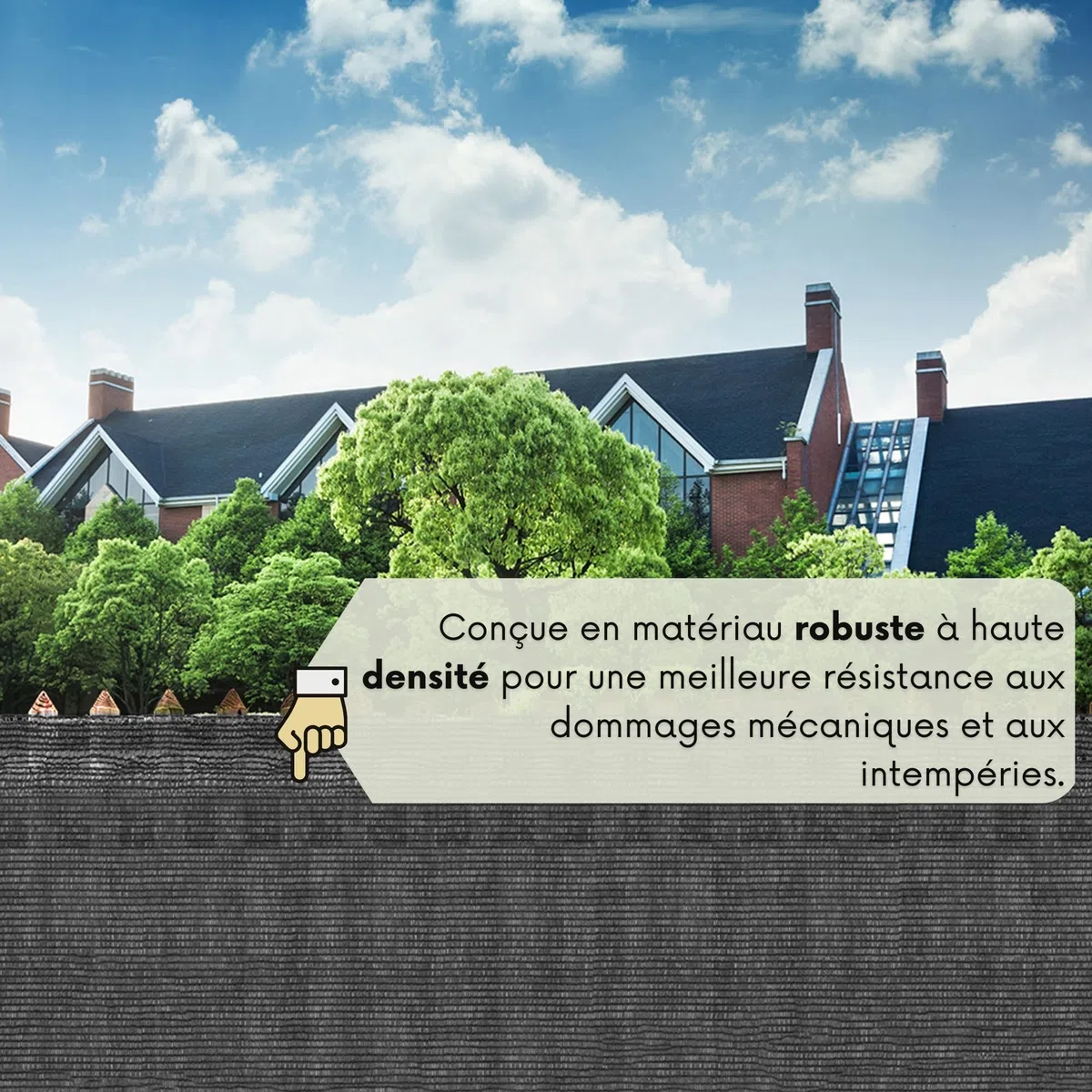 Filet d'ombrage, 1,5 x 25 m, 95 % de protection UV et serre-câbles, filet brise-vue, haute densité et bords renforcés, pour clôture de jardin, balcon, terrasse, protection solaire SPRINGOS