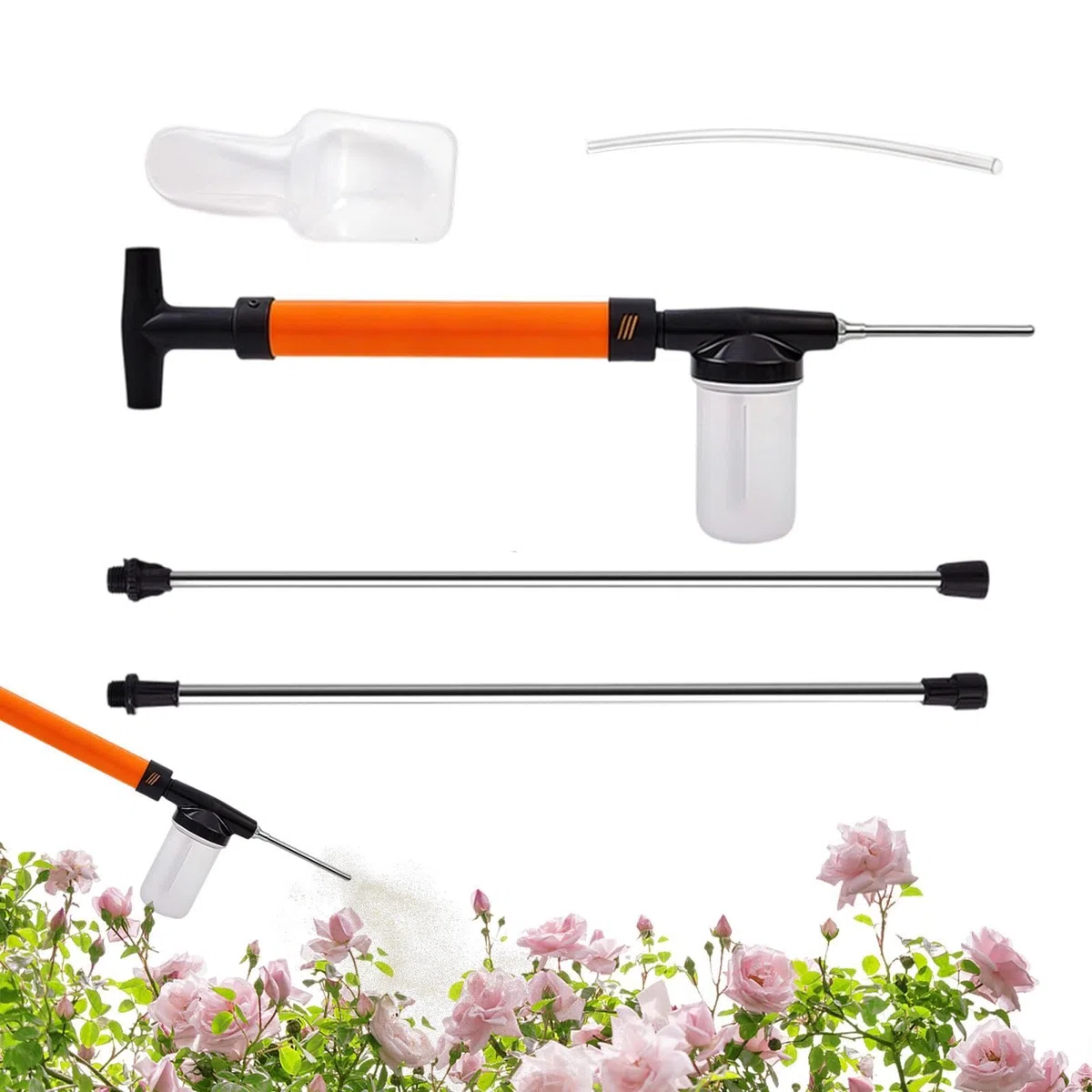 Applicateur De Terre De Diatomées - Acier, Pulvérisateur De Poudre, Outil Manuel De Pollinisation De La Poussière | Saupoudrer De Floraison Agricole, Saupoudron De Terre De Diatomées Pour Le Jardin,