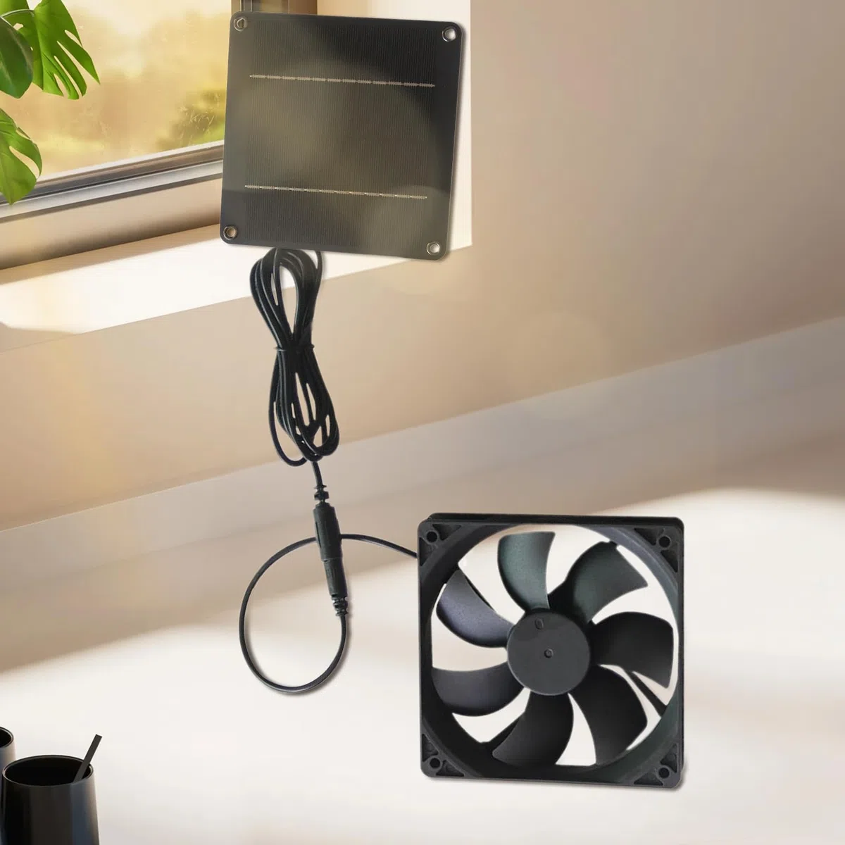 Ventilateur Solaire Extracteur pour Poulailler 20W Étanche | Ventilation Solaire Extracteur,Ventilateur pour Chenil Serre Garage Toit et Grange pour Animaux