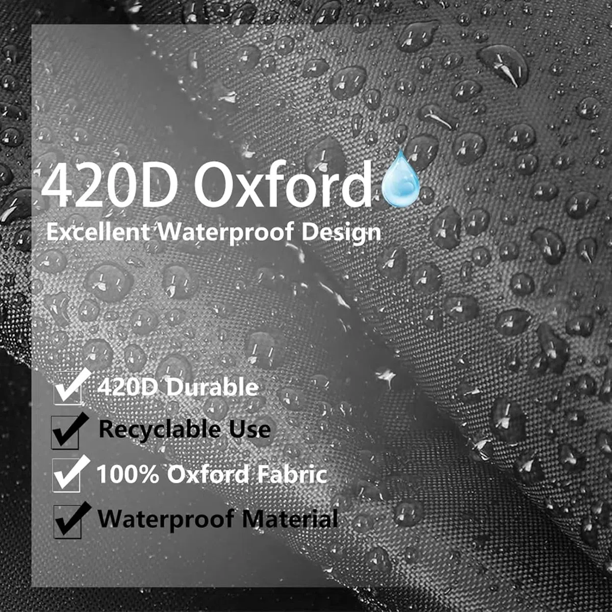 Schleuder Housse de Protection Tissu Oxford 420D, Imperméable, Résistante Hiver UV pour Fauteuil de Jardin