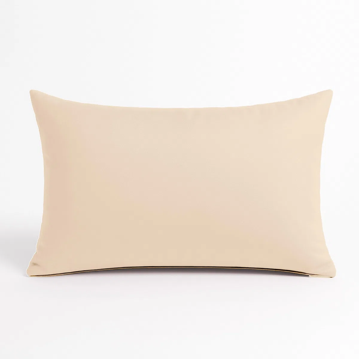 Coussin de décoration extérieur 60x35 cm, Lot de 2 – Déhoussable, déperlant, Anti-UV, pour Fauteuil ou canapé de Jardin – Beige