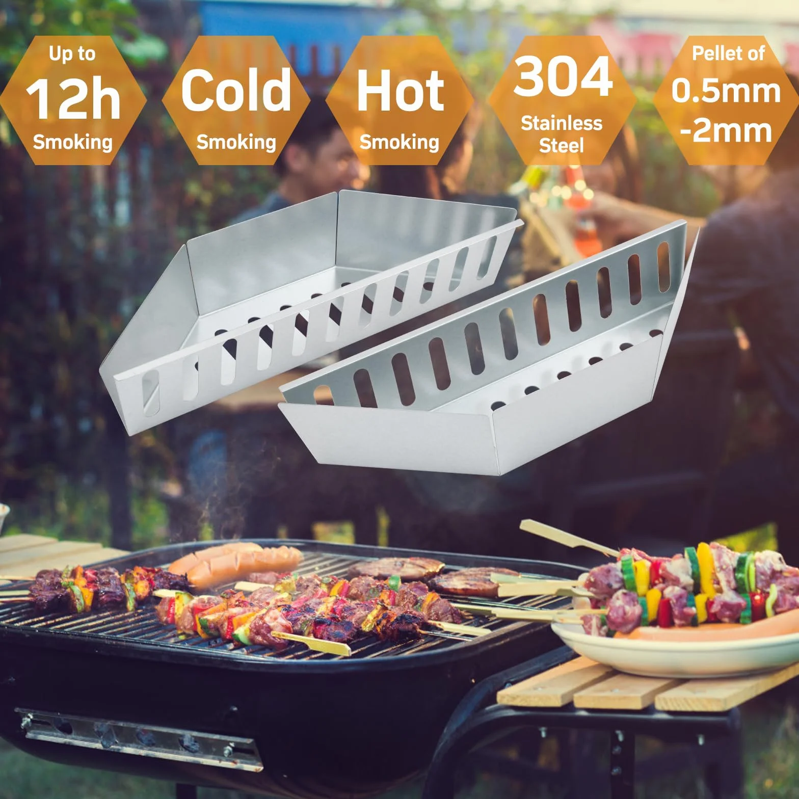 Panier à charbon de bois pour grill Weber - Accessoire BBQ pour barbecues à boules de 57 cm - Paniers à charbon et plateau à charbon - Compatible avec les grills Weber 7403 et One