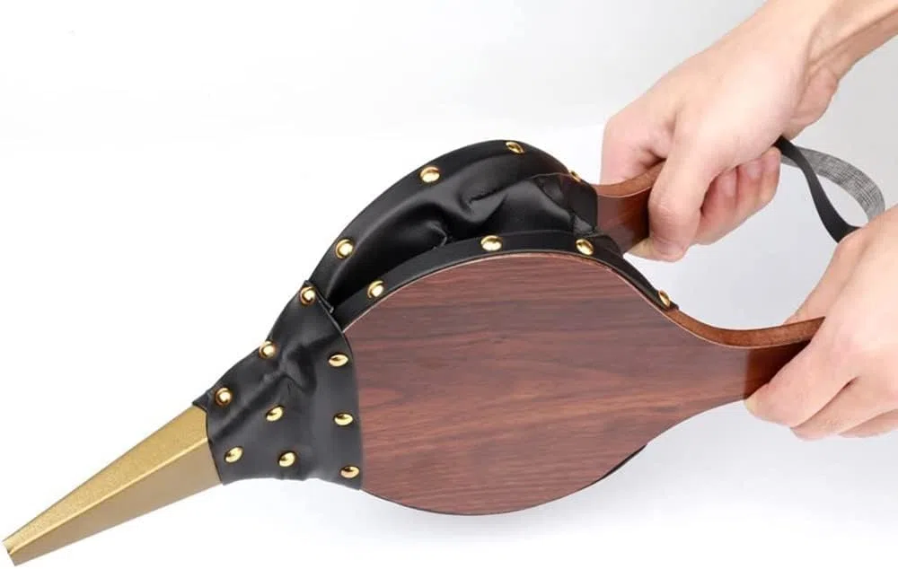 Soufflet pour cheminée et barbecue - 30,5 x 12,5 cm - Soufflet en bois et plastique