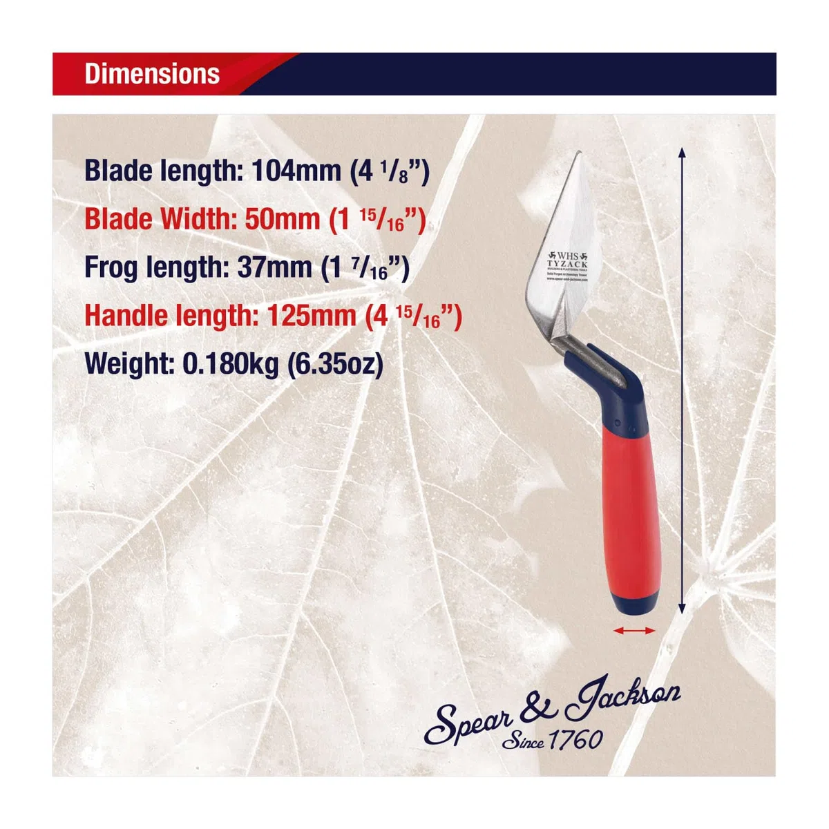 Spear & Jackson Truelle d’archéologie 4" Tyzack (Manche en Bois ou Manche Ergonomique)