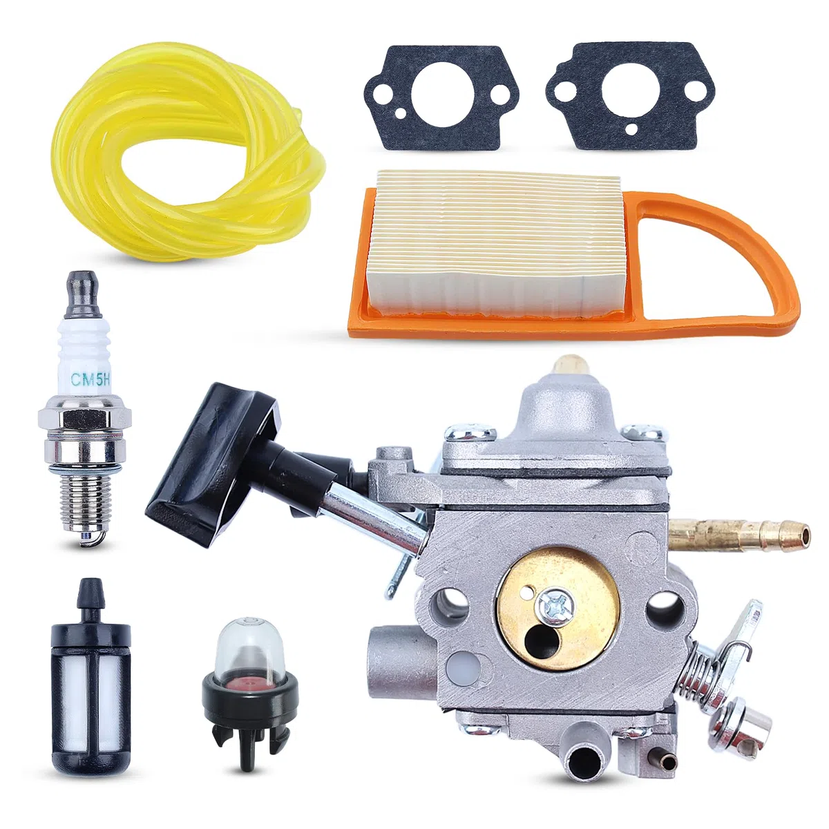 Kit Carburateur pour Stihl BR600 BR500 BR550 Souffleur, ADEFOL Carburateur avec Joint + Filtre à Air + Bougie + Filtre à Essence Pièces de Rechange Accessoire 4282 120 0606