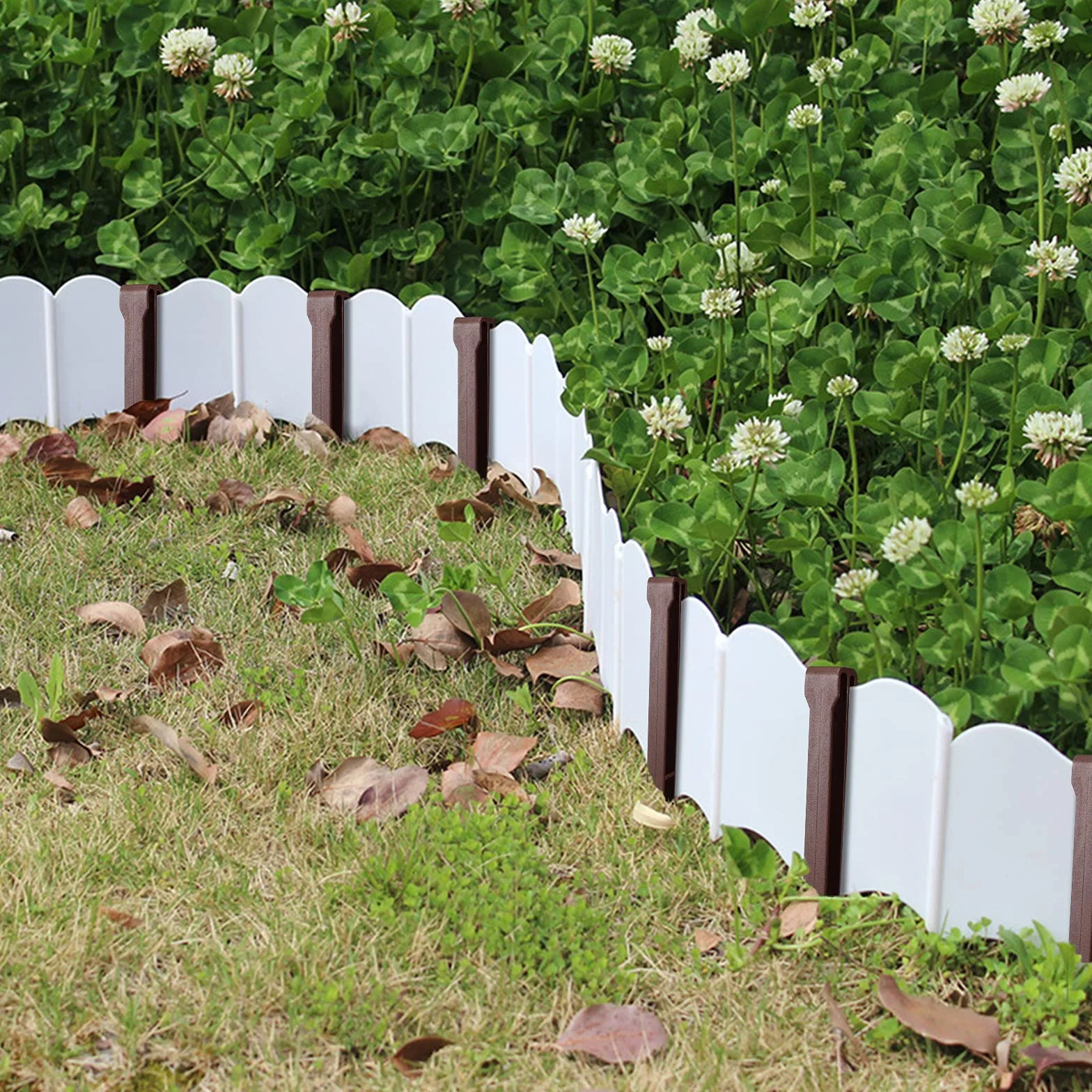 Lot de 50 piquets d'ancrage de bordure de jardin en plastique pour support de plantes - 25,4 cm - Noir - 24 cm