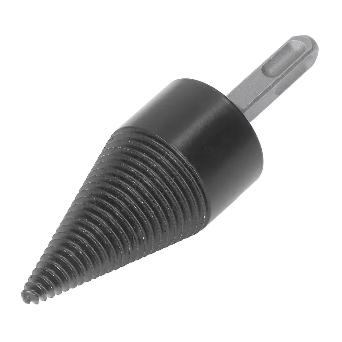 Foret à Cône de Fendage de Bois, Foret Fendeur de Bûches de Bois de Chauffage Outil de Fendage de Bûches en Acier au Carbone avec Tige Amovible pour Ferme Domestique (42MM)