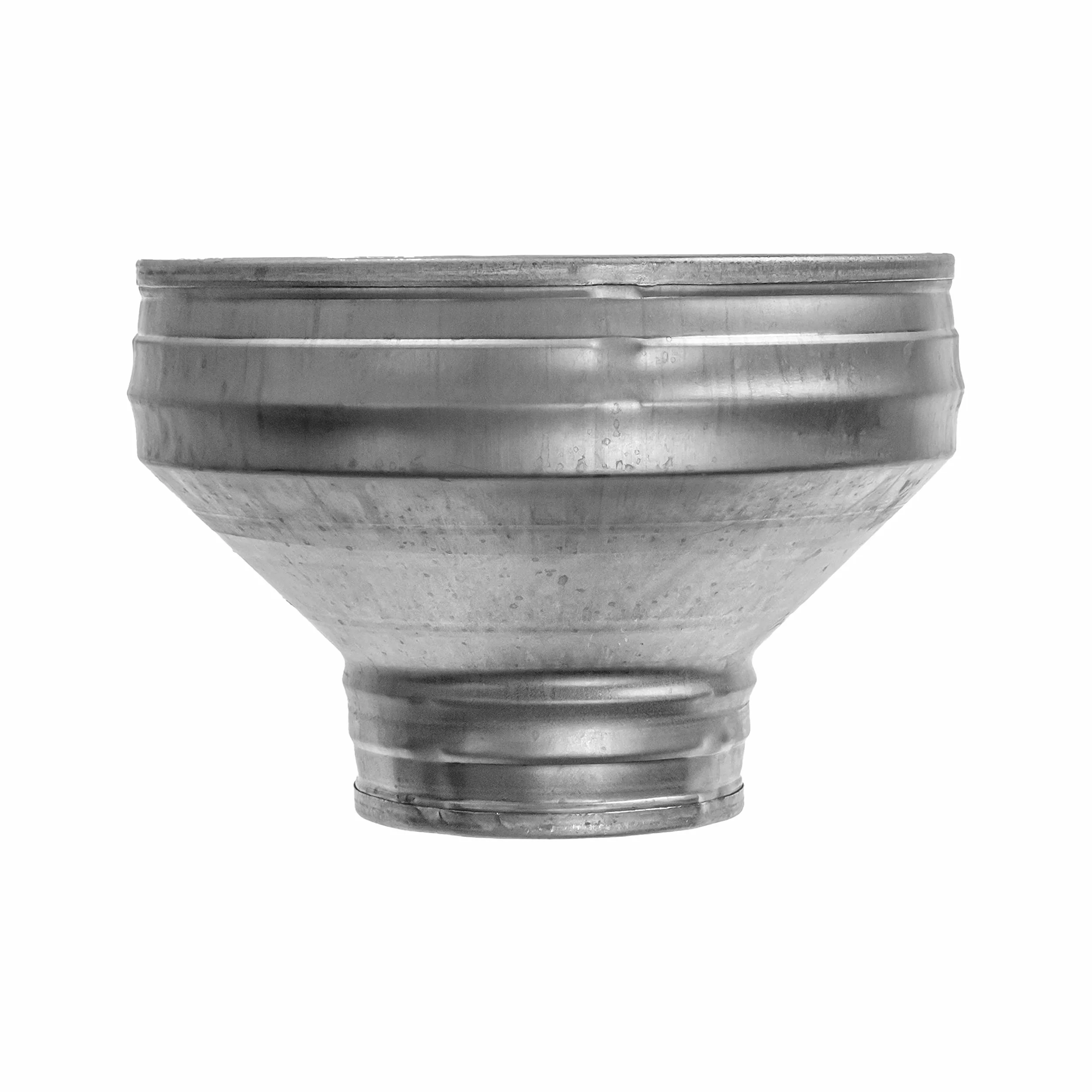 Réducteur de conduit de 160 à 80 mm avec joint en caoutchouc - Réducteur de conduit rond en acier galvanisé (drain, évacuation et ventilation)