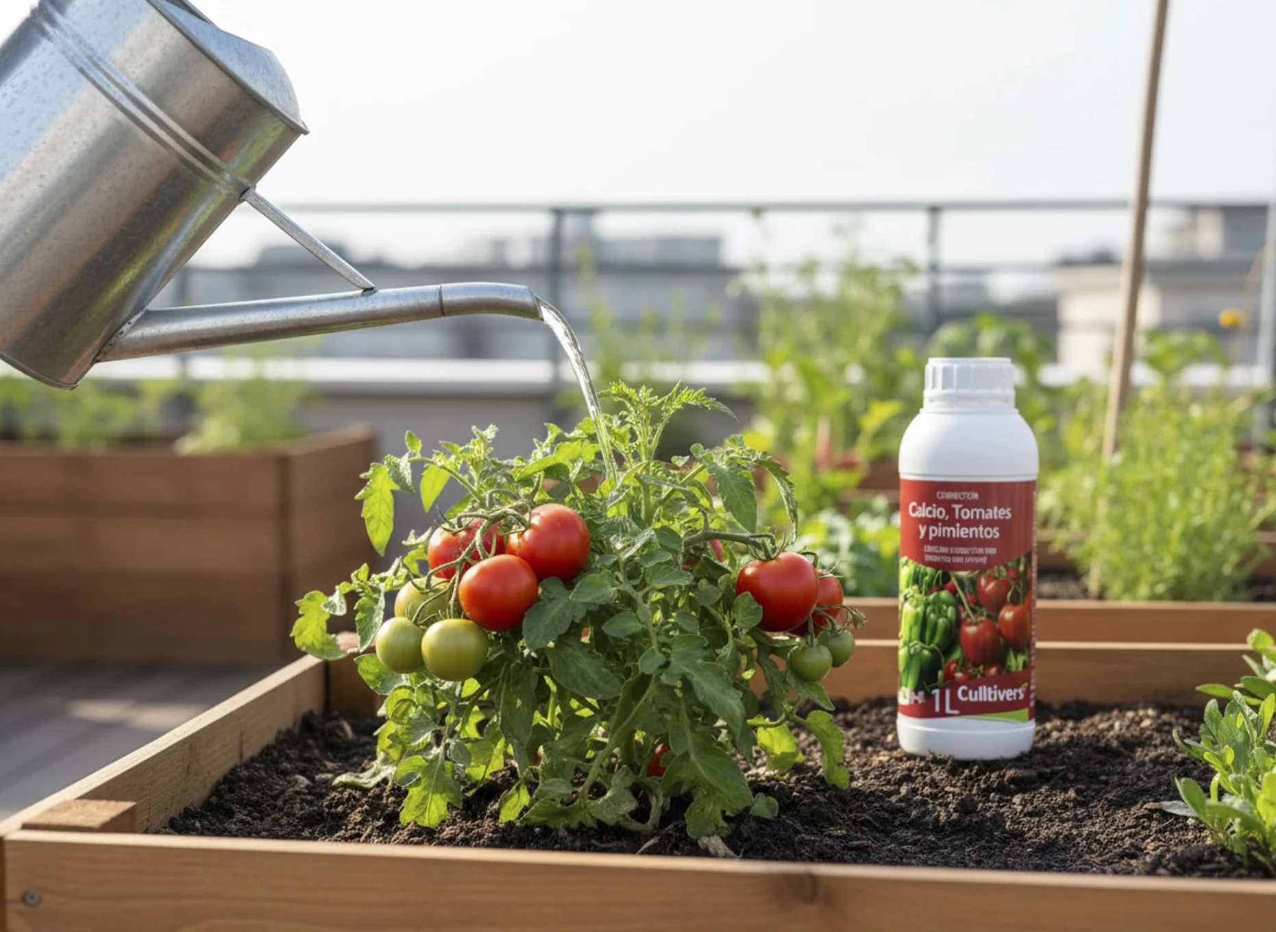 CULTIVERS Calcium liquide pour tomate et poivron 1 L | Engrais liquide au calcium pour cultures potagères, horticulture et jardinage, usage régulier au potager, jardin et plantes