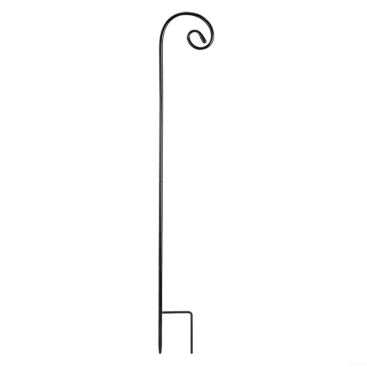 FACAIIO Lot de 6 crochets de berger en fer de 1,2 m de haut, cintres de jardin noirs pour mangeoires à oiseaux, paniers, lanternes, décoration extérieure de cour