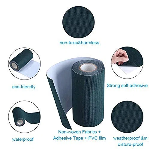 15 cm x 10 m Ruban de Couture pour Gazon Artificiel, Auto-Adhésif Joignant La Bande Verte Synthétique Pelouse Gazon Artificiel Couture