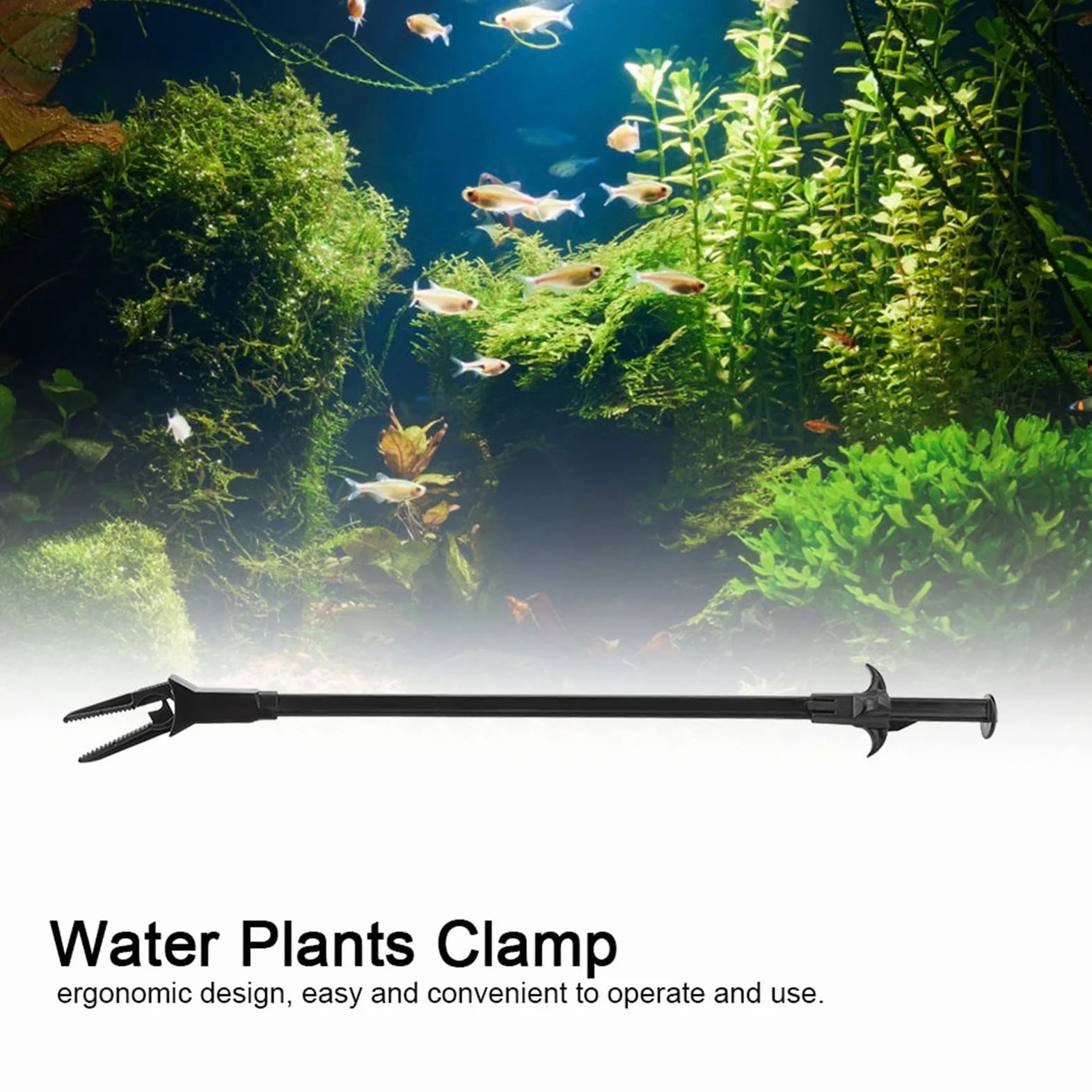 Ciseaux d'Aquarium pour Plantes Aquatiques en Plastique Résistant Multi-Usage Outil de Taille et Nettoyage pour Aquariums d'eau Douce et Salée