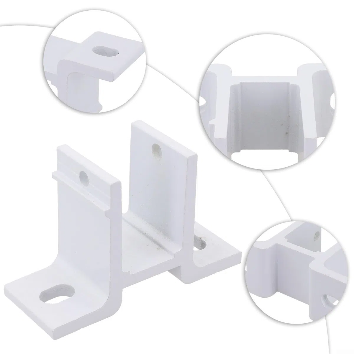 Support de montage mural de qualité supérieure - Pièces de rechange pour auvents rétractables - 1 pièce - Design pour tuyau carré de 40
