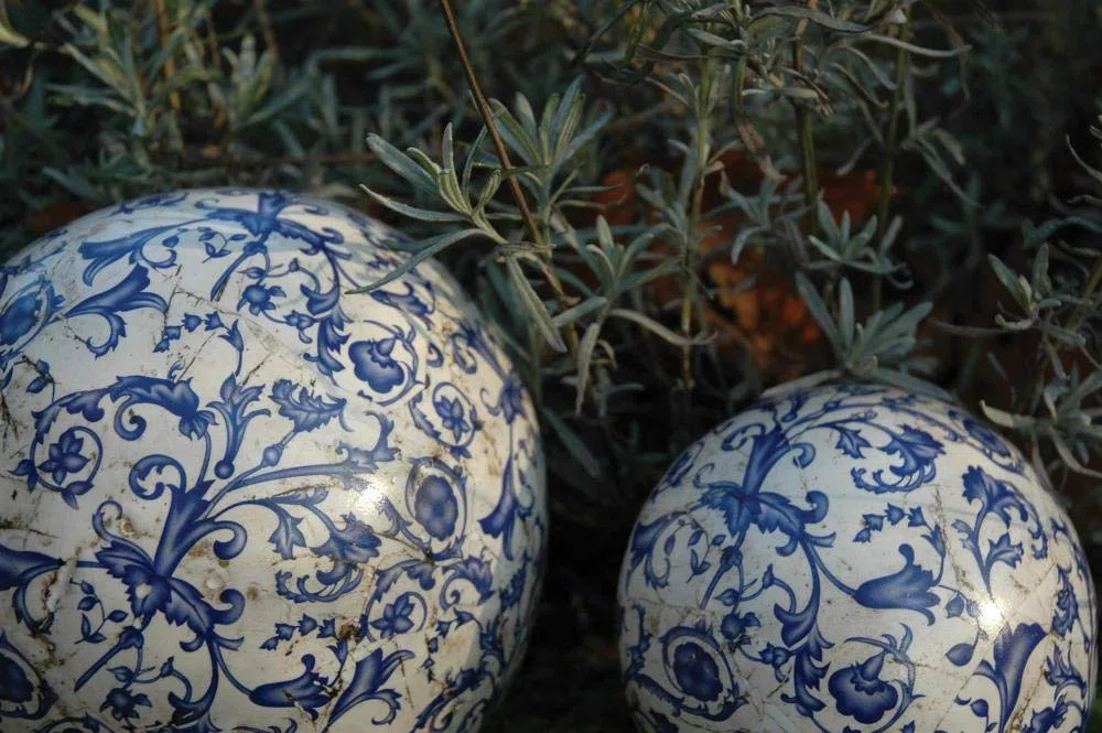 Esschert Design - Boule en ceramique Bleue Modello Grande