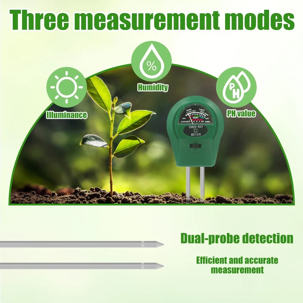 4PCS Testeur Humidité Plante, Humidimètre Sol pour Plantes, Testeur de Sol 3 en 1, Humidimètre pour Plantes, Compteur de Sol avec PH/Température/Lumière, Convient pour Jardinage Pelouse Jardin