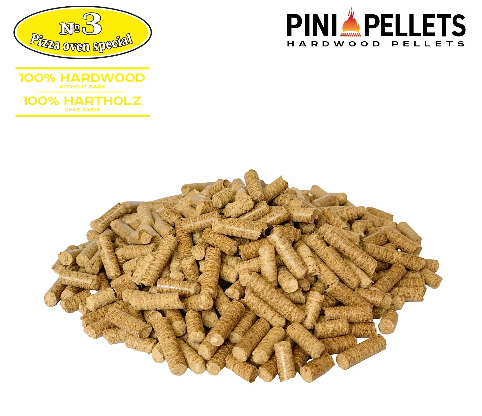 PINI Pellets de Bois Dur №3 Pizza Four spécial 10 Kg pour Four à Pizza à Pellet