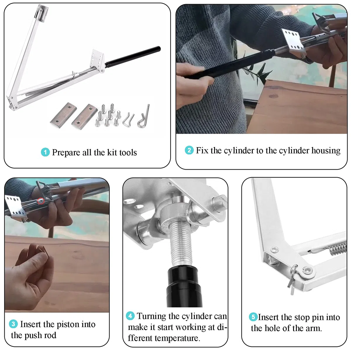 Ouverture Automatique pour Serre, Ouvre-fenêtre à la chaleur Pour serre et abri de jardin Ouverture et Fermeture par contrôle de la température Automatique Force de Levage 7 kg