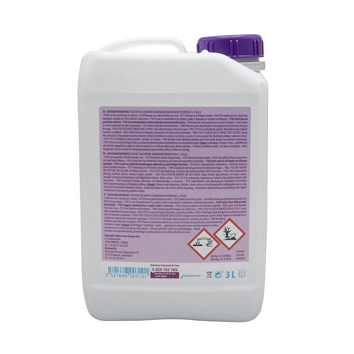 HTH Super WINTERPROTECT Liquide - 3L | Hivernage - Ultra Concentré - Non moussant + 10 Tests HPS OFFERTS 6 en 1