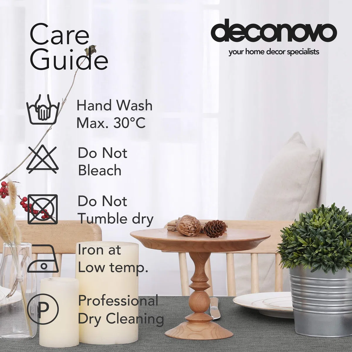 Deconovo Nappe Rectangulaire 150x300cm Imperméable Effet Lin pour Table Rectangle Salle à Manger Cuisine Mariage Fête, Gris foncé