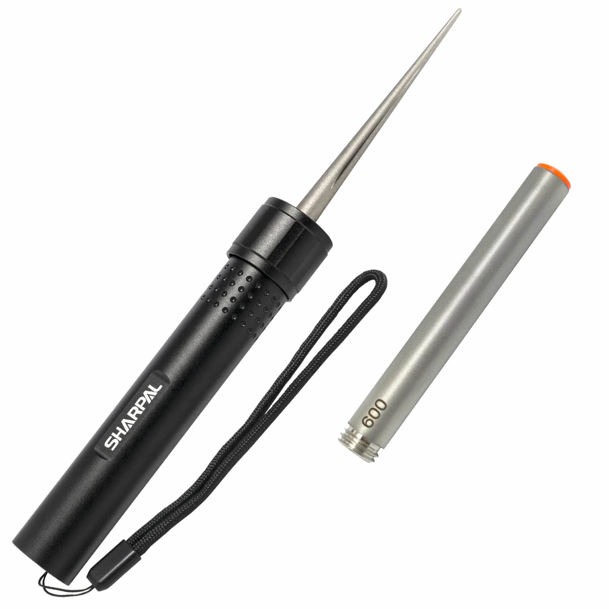 SHARPAL 178N Aiguiseur de lame 3 en 1 | Tige d'affûtage diamant 10,2 cm grain 600 | Aiguise tous les couteaux et outils avec bord droit, dentelage et crochets | Aiguiseur de couteaux de poche