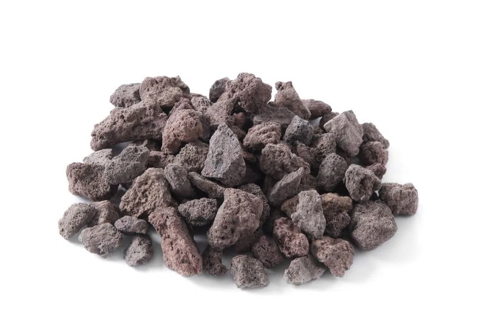 HENDI Pierres de Lave, Gros/Grand, pour Différents Types de Grills et Barbecues à Gaz, Roche Volcanique Naturelle, Pierre Réfractaire, Boîte de 5 kg