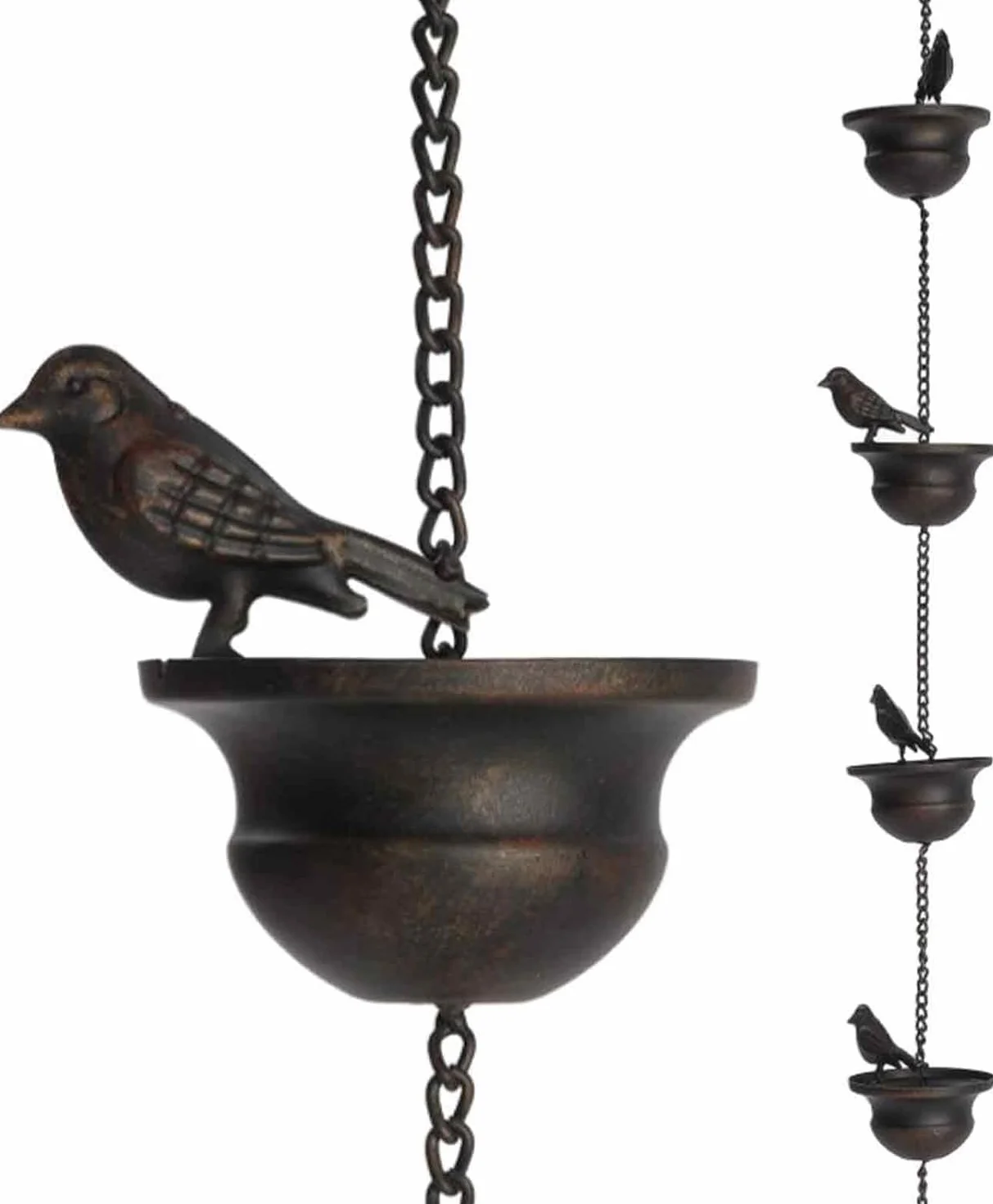 Chaîne d'eau de Pluie | Chaîne de gouttière | Chaîne de Pluie Suspendue | Cloches de Pluie suspendues, Décoration de gouttière pour évacuer l'eau pour Le Attrape-Pluie en Plein air