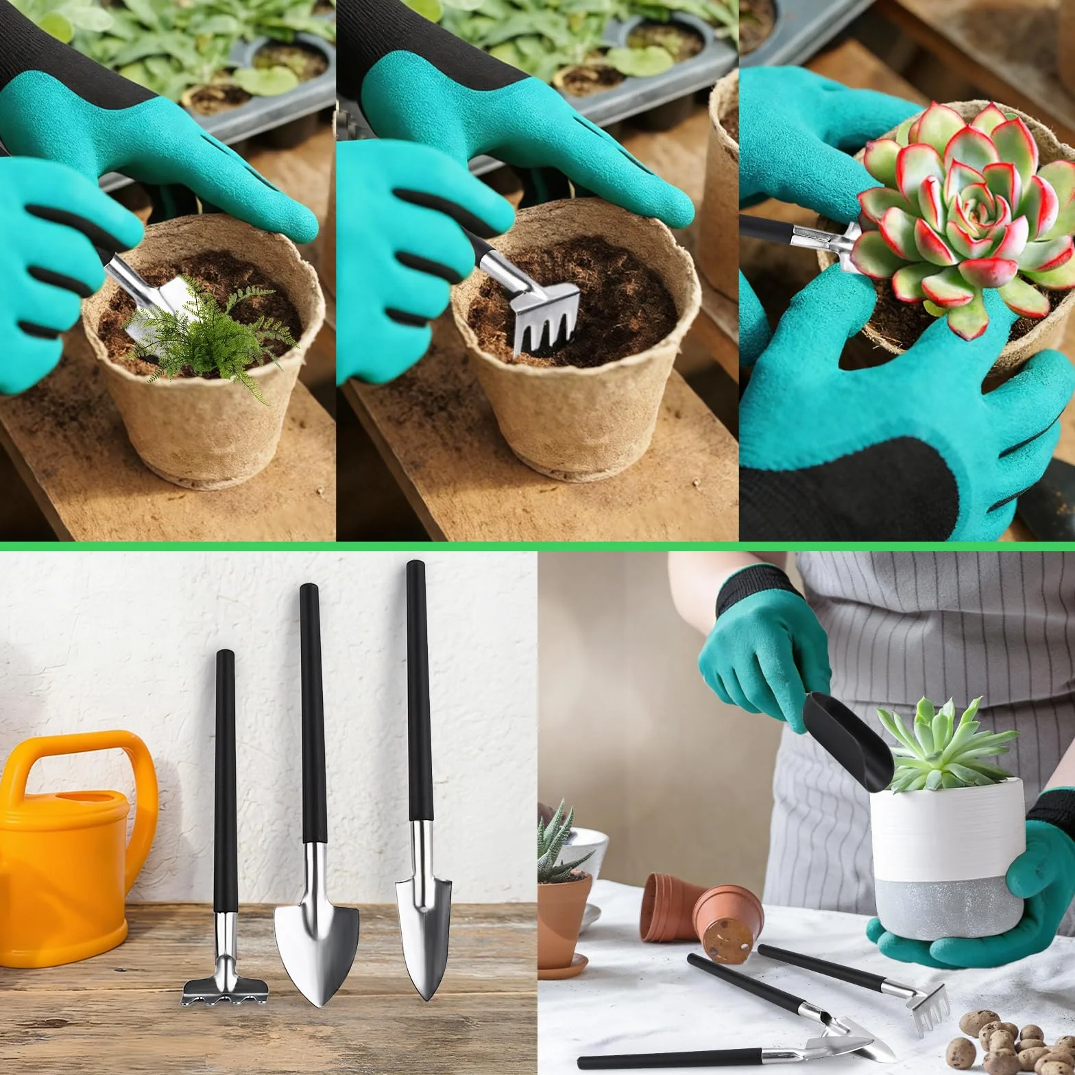 28 Pièces Kit Outils Bonsaï, Set Complet pour Débutant | Ensemble Jardinage avec Ciseaux et Garden Gants, Fil de Ligature, Mini Râteau, Pelle et Sécateurs, Accessoires de Précision