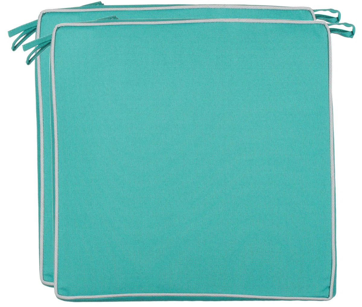 Brandsseller Coussin d’extérieur décoratif – Résiste à la saleté et à l’eau – Garnissage 220 g Dimensions : environ 40 x 40 x 4 cm. 2er-Vorteilspack Türkis - strukturiert