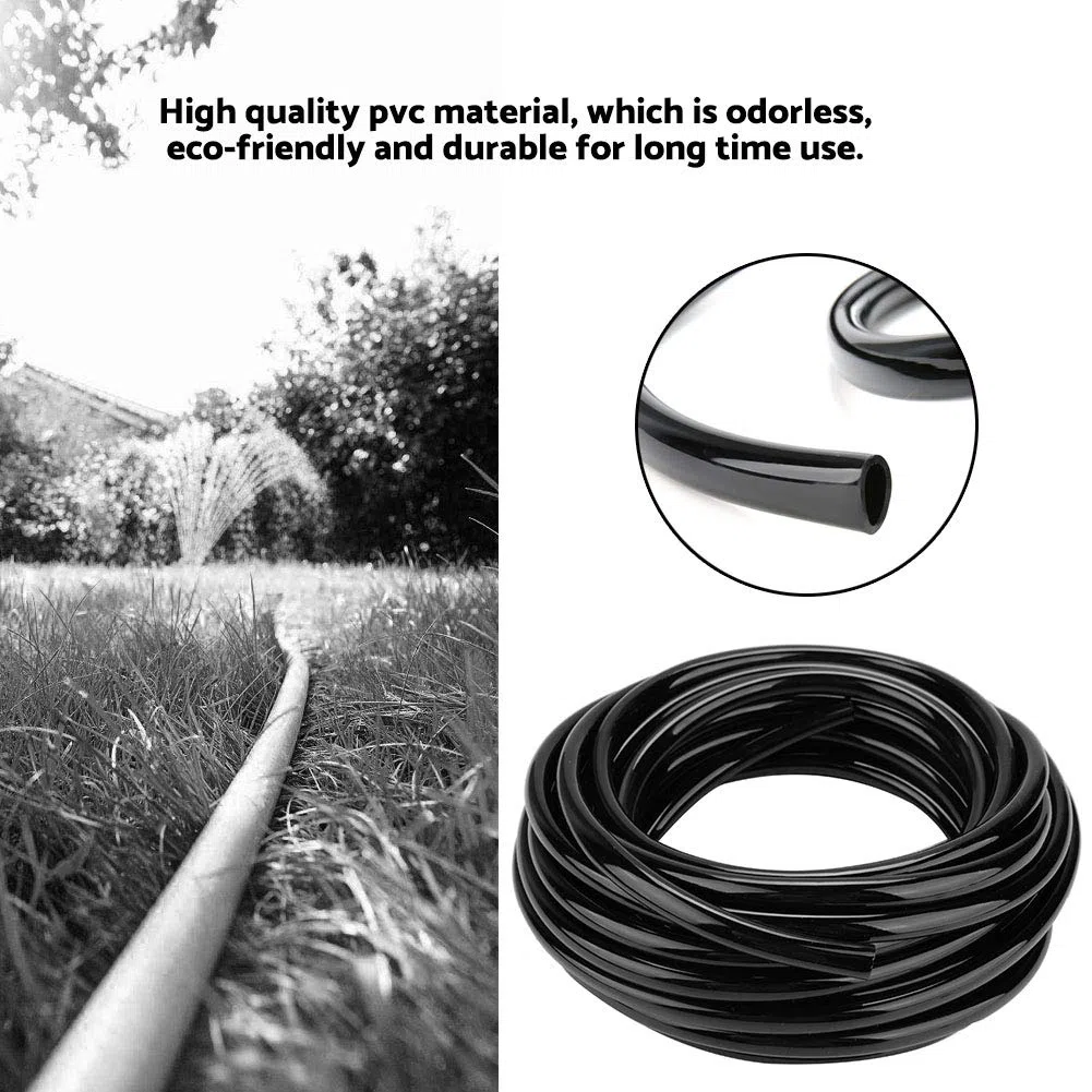 Irrigation de Tuyaux en PVC de 10 M de Jardin, Tuyau D'arrosage Doux de 8/11 Mm, pour la Serre avec Buse Atomisant et connexion, Bonne pour les Fleurs, les Plantes, la