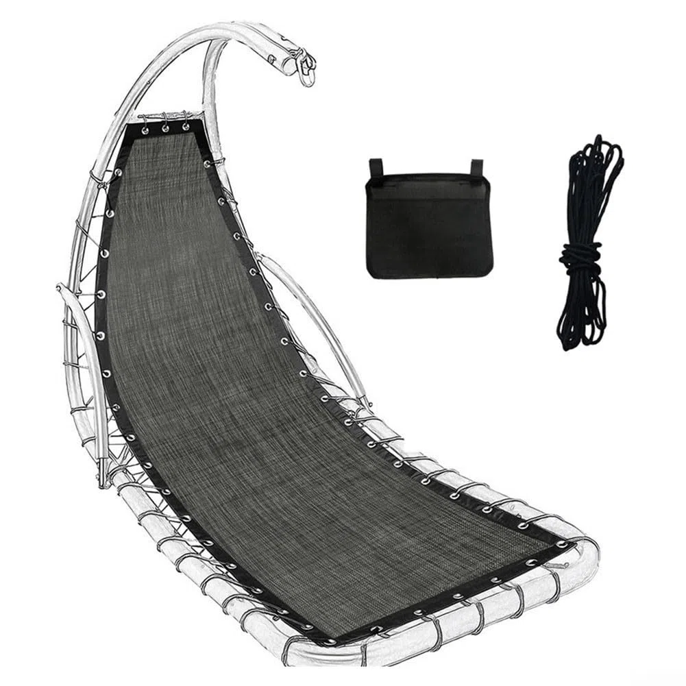Tissu de rechange pour balançoire suspendue en textilène, taille adaptée à divers modèles, améliore l’utilisation de la chaise dans le jardin ou sur la terrasse (gris noirâtre A)