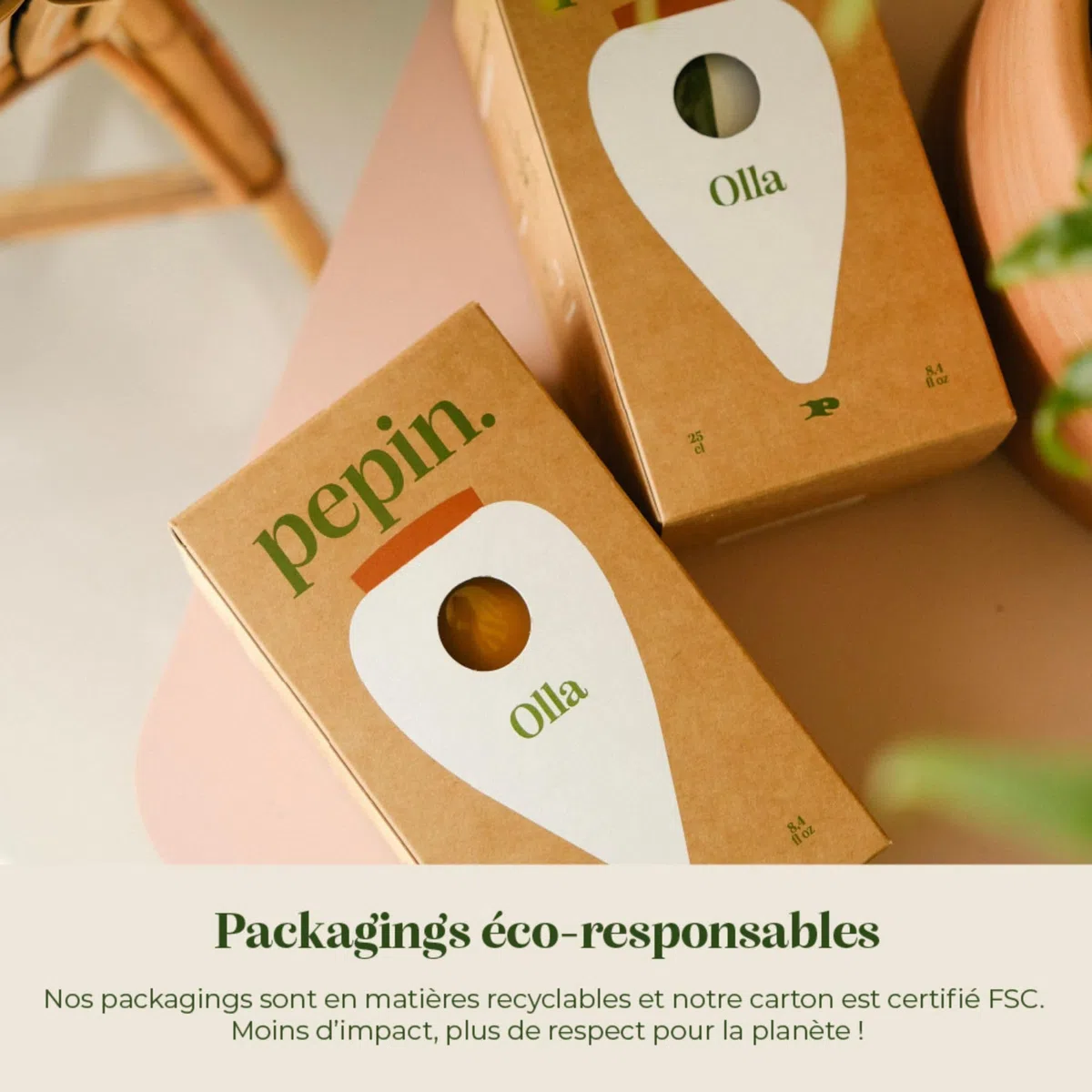 Pepin | Olla Terre Cuite à Planter | Arrosage Automatique et Ecologique pour Plante d'Intérieur et d'Extérieur | Système d'Irrigation Naturel | Autonomie d'Environ 1 Semaine | OYA Vert - 25cl