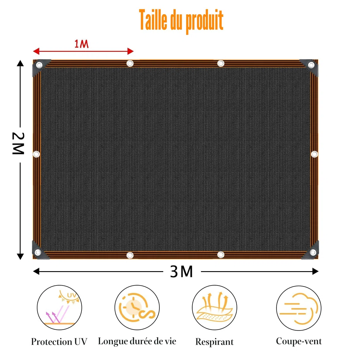 Filet D'Ombrage, Renforce ÉPaissir Toile D'Ombrage, 80% à 90% Filet Protection Solaire, Voile Ombrage pour La Couverture VéGéTale Serre Pergola Jardin Abri D'auto Pet House Lawn Patio, 2x3m