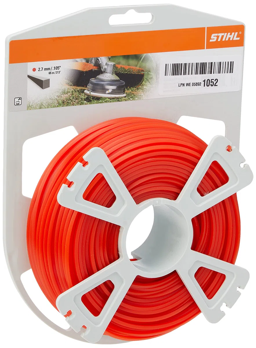 Stihl Fil de Coupe carré pour débroussailleur sur Rouleau 2.7mm / 65m, Orange