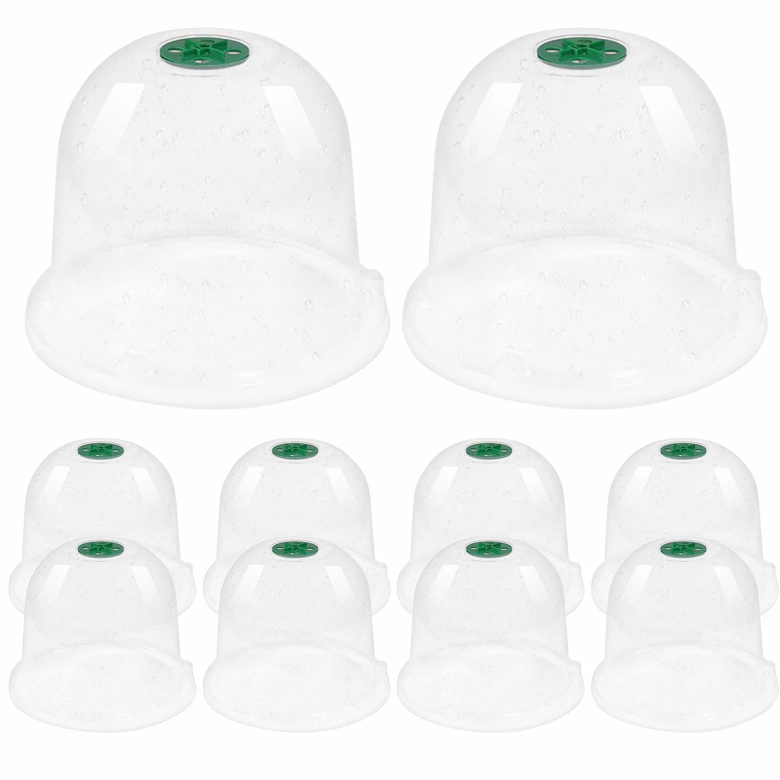 10 Pièces Cloche pour Pla-ntes De Jardin - Couvercle De Cloche De Dôme De Plan-Te, Plan-Te Succulentes Couvercle Jardin Cloche Dôme, Dômes D'humidité Réglables pour Plan-Te Serre