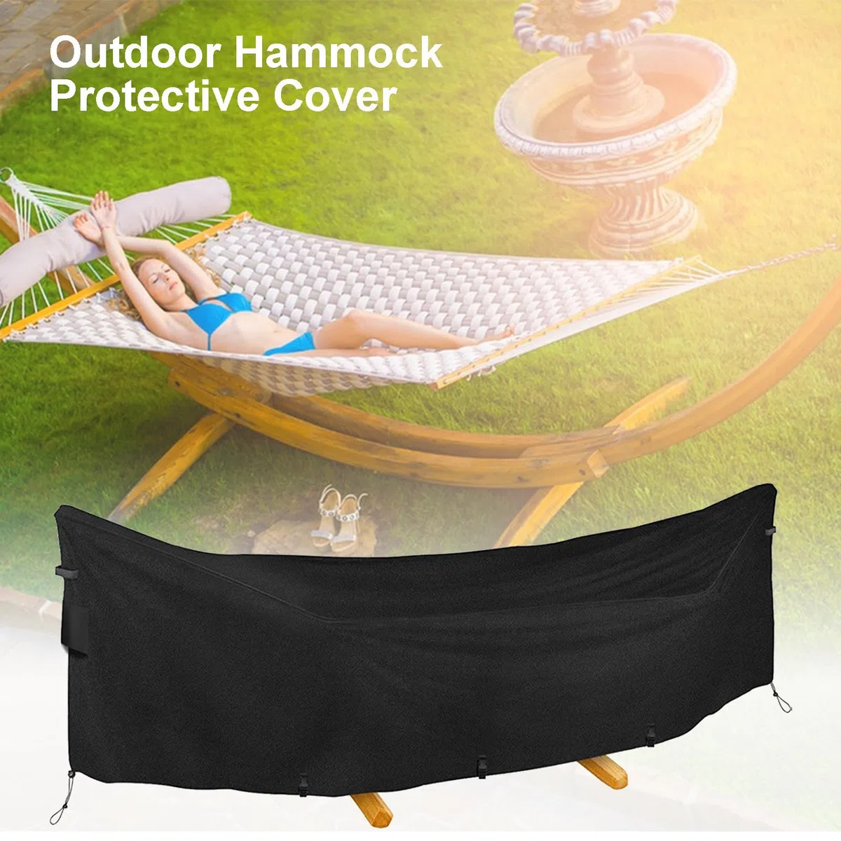 Housse de protection pour hamac – Tissu Oxford 420D (universel) très résistant | Bouclier de meubles de jardin, abri résistant à la pluie et au , protection contre la poussière