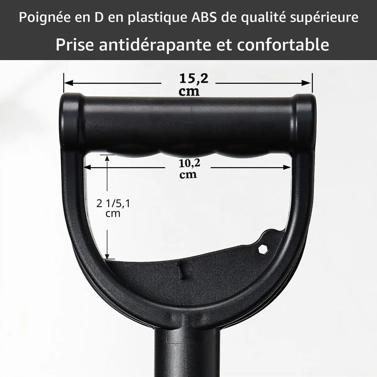 127cm Fourche à Bêcher, Fourche Plate pour Dureté Fourche Plate à 4 Dents avec Poignée en D Fourche à Creuser en Métal pour Creuser et Desserrer/Noir