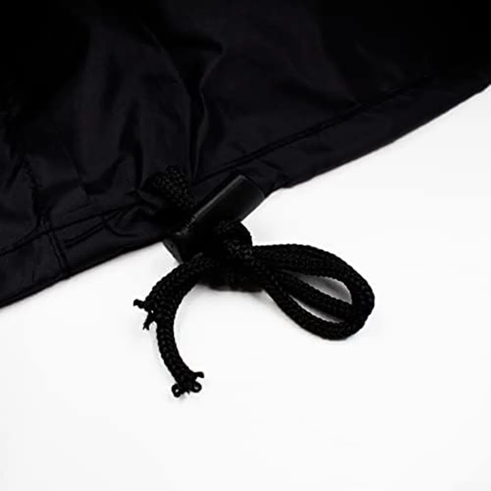 Sac de rangement noir pour tente, auvent, sac de rangement imperméable noir, avec cordon de serrage et deux dragonnes, pour meubles, grils, etc. (140 x 34 x 44 cm)