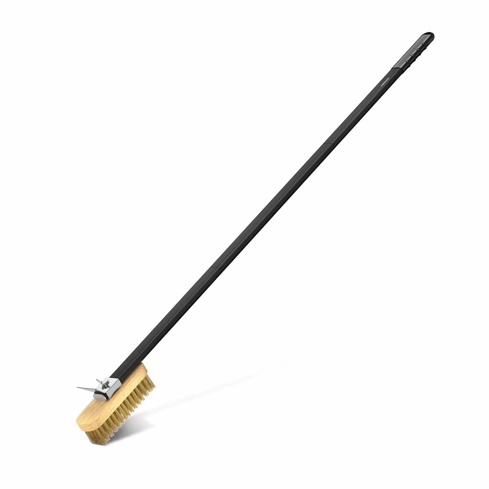 G.a HOMEFAVOR Brosse pour Four à Pizza Laiton avec racloir réfractaire Brosse de Nettoyage Longue, Manche Aluminium 120 cm