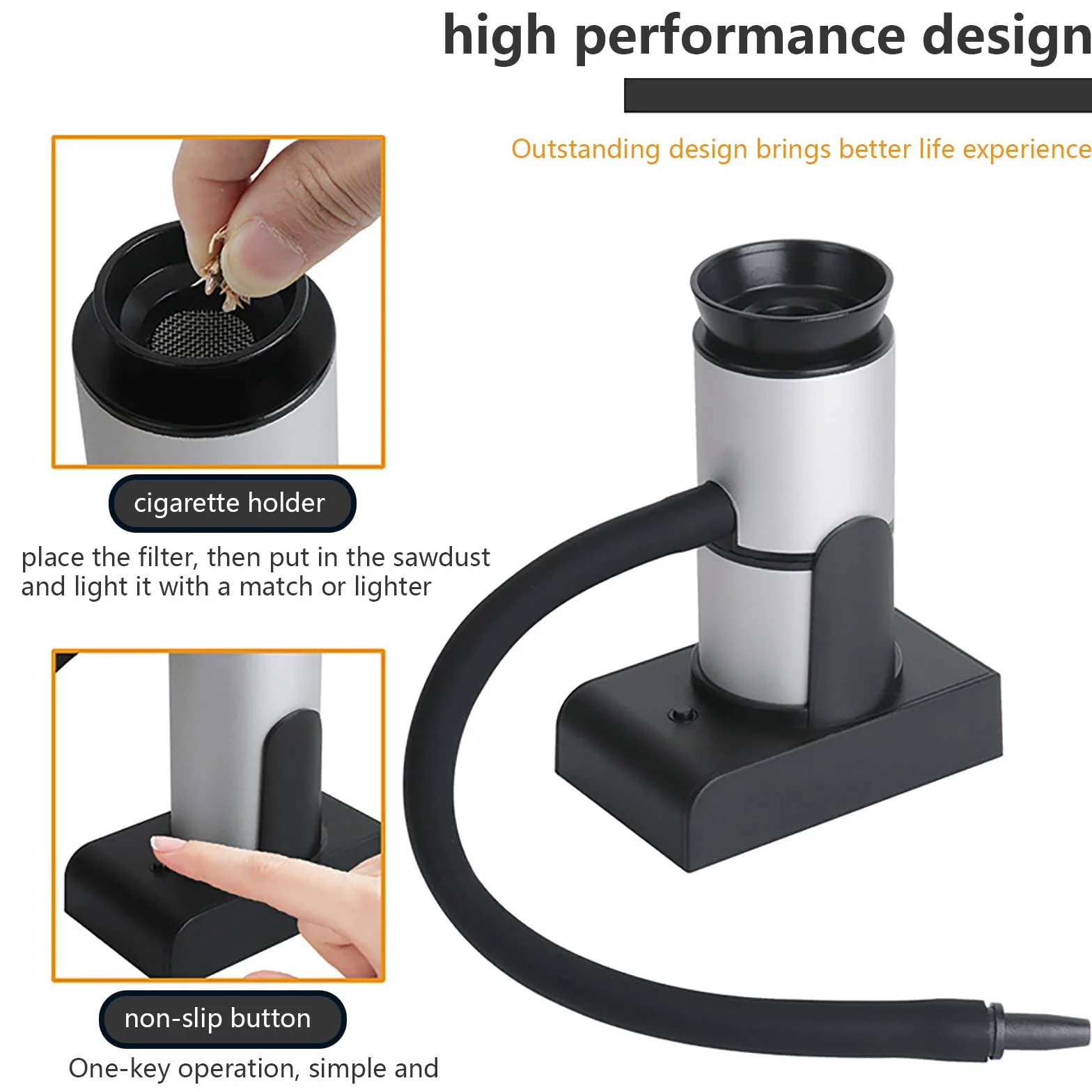 WANGCL Pistolet à Fumer Portable Bois Cocktail Fumeur Poche Nourriture Cuisine infuseur de fumée pour Viande Poisson légumes Soupe Sauces Desserts