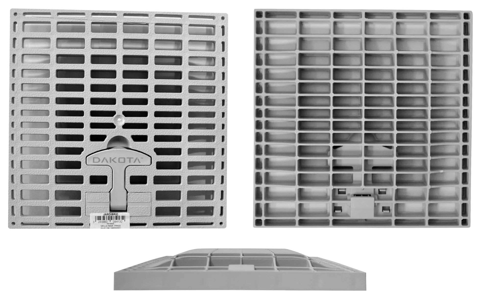 Jardibric - Grille Regard 30x30 cm - 28x28 cm - Évacuation Eaux Pluviales - Polypropylène Renforcé