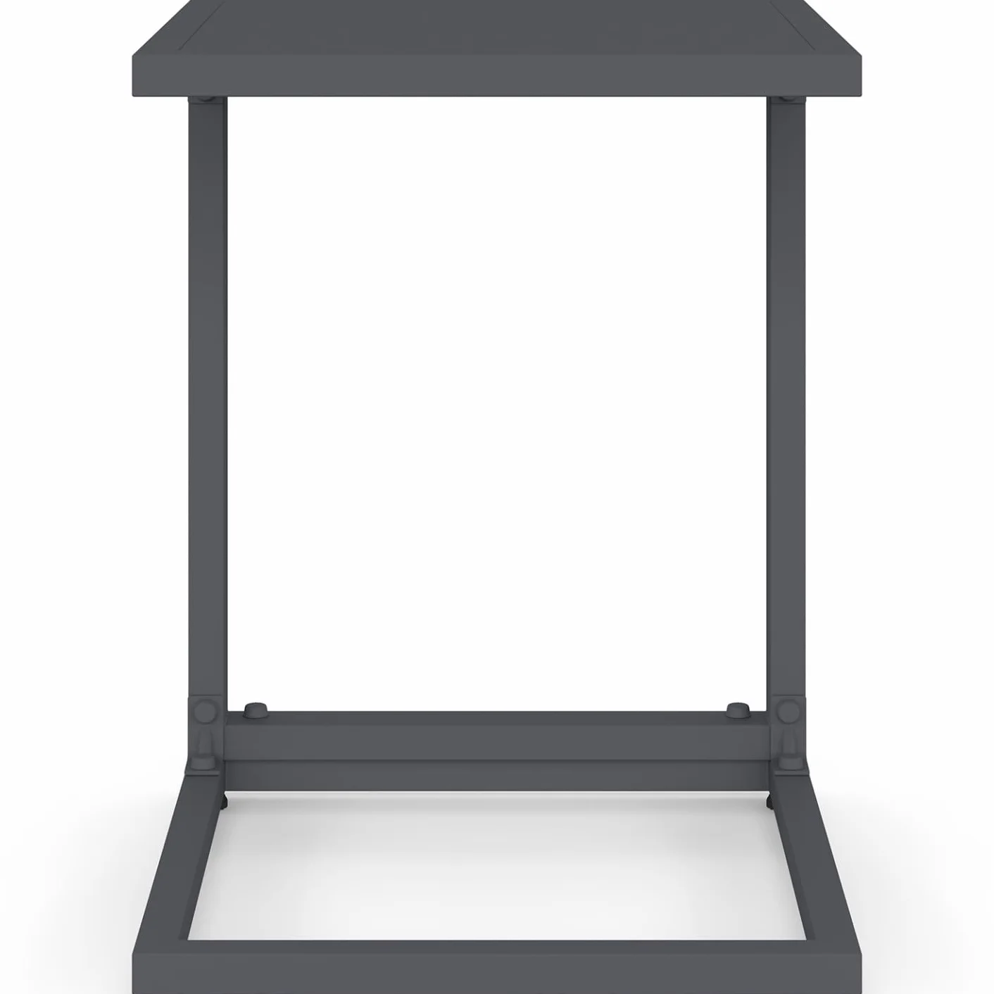 IDMarket - Lot de 2 Tables d'appoint de Jardin pour transat et Bain de Soleil Palma Gris Anthracite