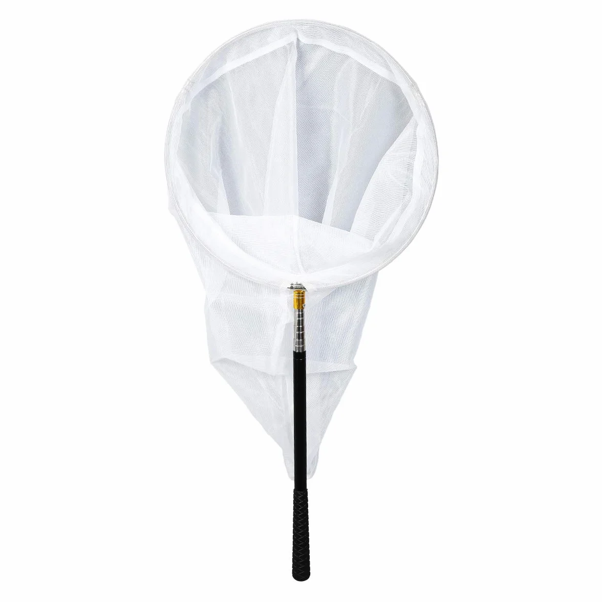 RESTCLOUD Filet à Insectes et Papillons Professionnel avec Anneau de 4,3 m, Profondeur de Filet de 76 m, poignée télescopique de 150 m, Extensible jusqu'à 23 m, verrouillable en Acier Inoxydable