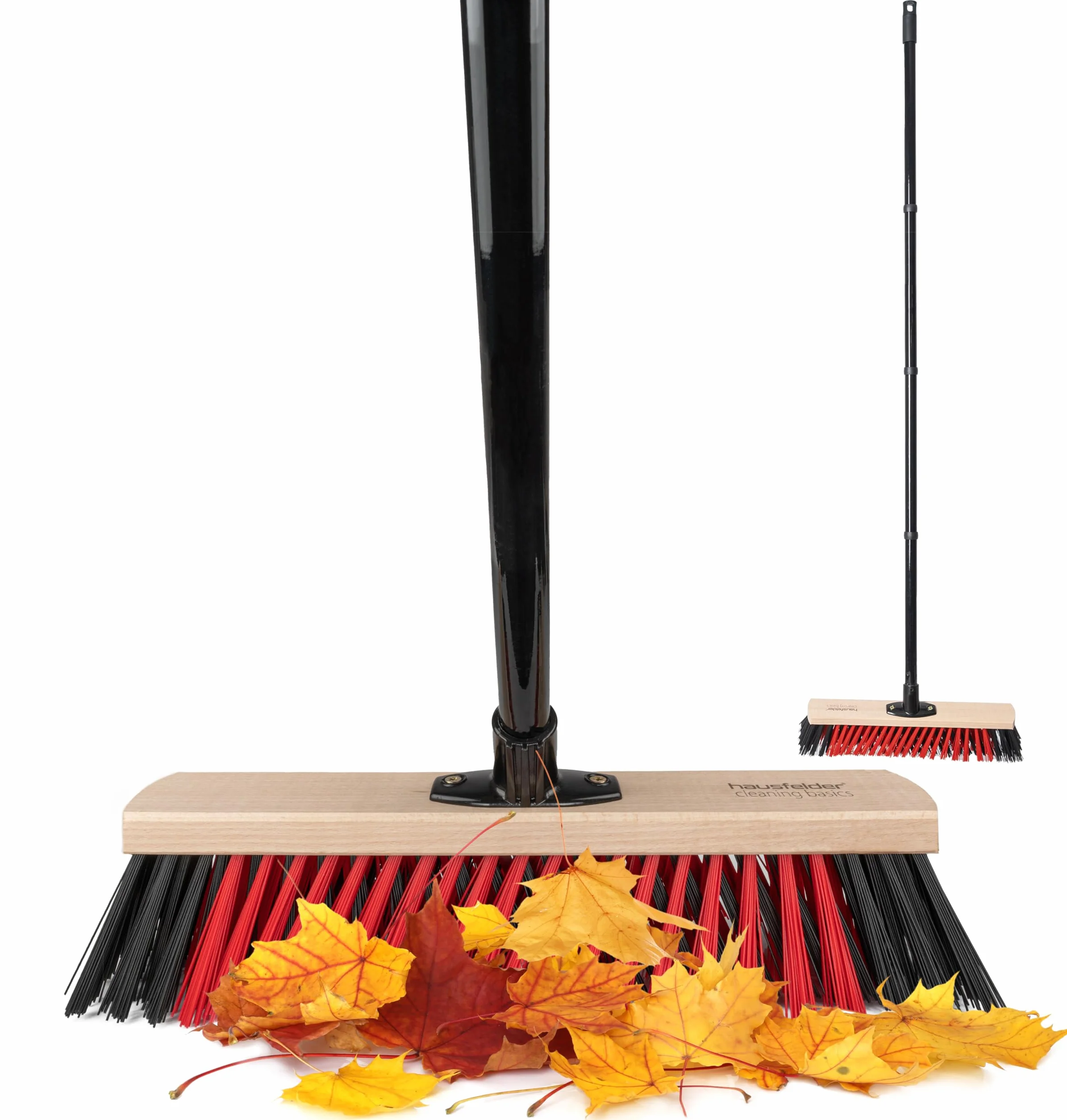 Hausfelder Balai Exterieur avec Manche, 40 cm - Cantonnier pour Terrasse et Jardin, Poil Dur