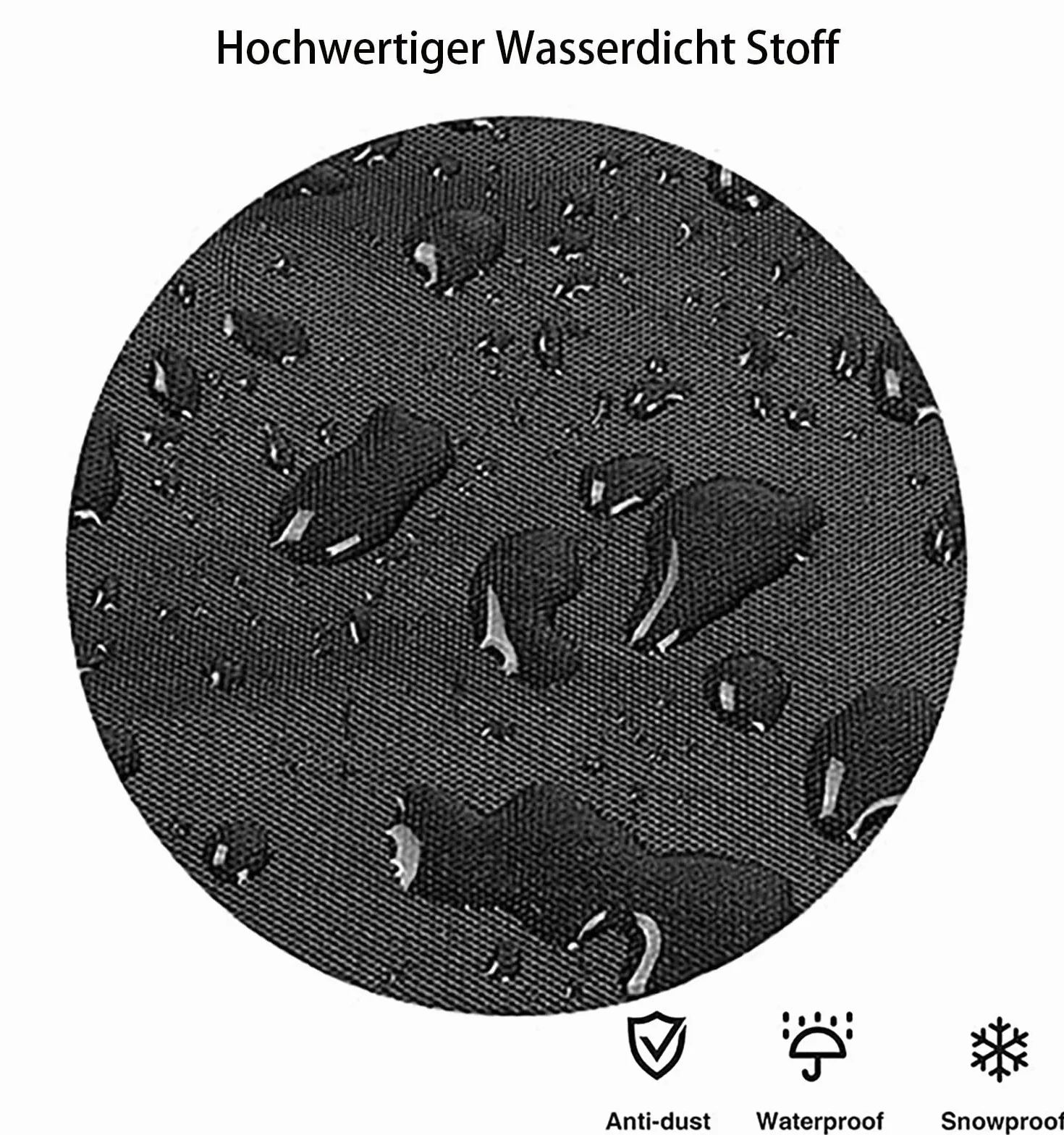 JDMA Housse de protection pour store de 3,5 m, imperméable, housse de protection pour store, couverture pour store mobile/store à demi-coffre/store fixe/store autoportant, etc. (Noir, 3,5)