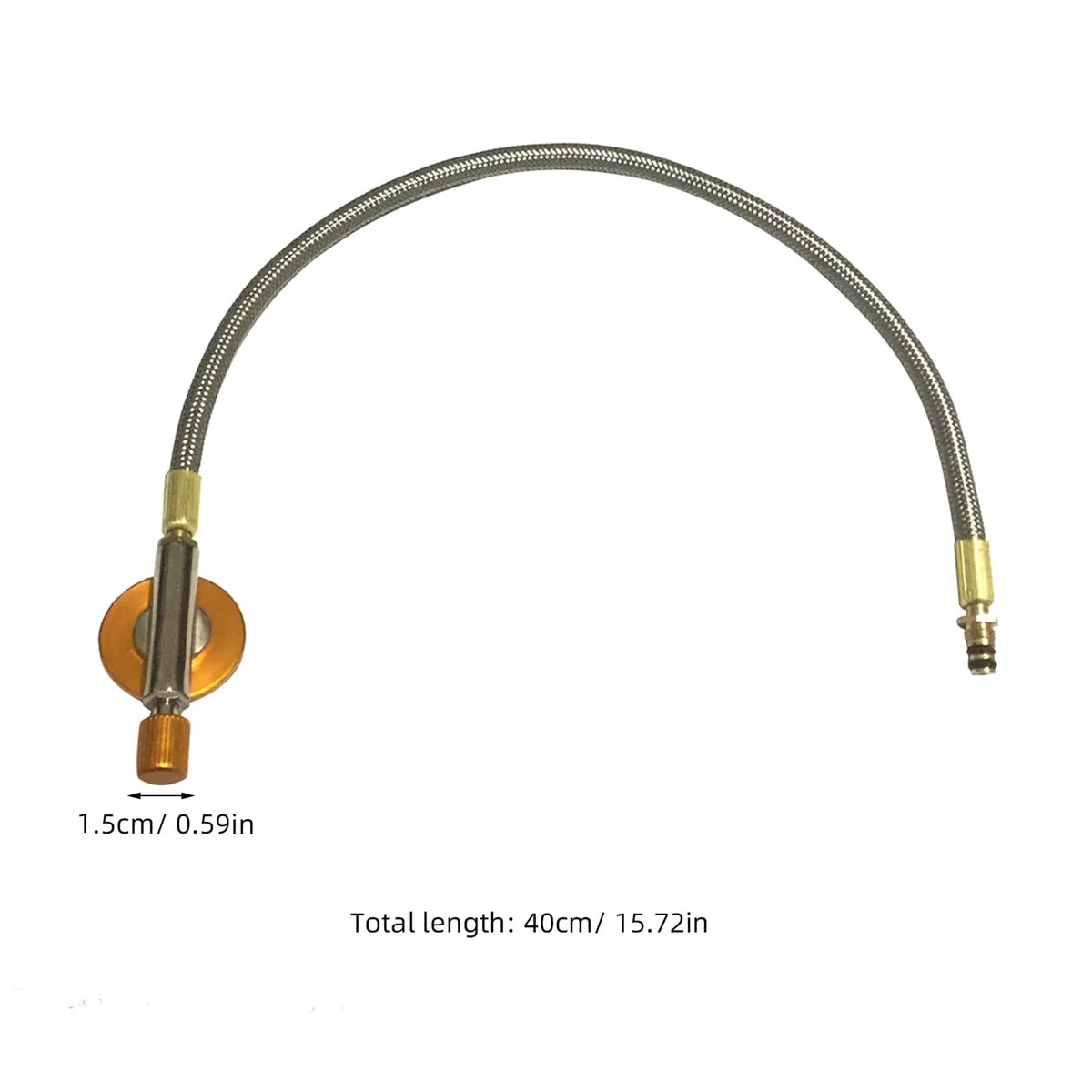 Didiseaon Vanne De Conduit De Brûleur De Camping Split 30 Cm en Métal Solide, Valve Flexible pour Cuisinière à Gaz, Accessoire pour Randonnée Et Activités Plein Air